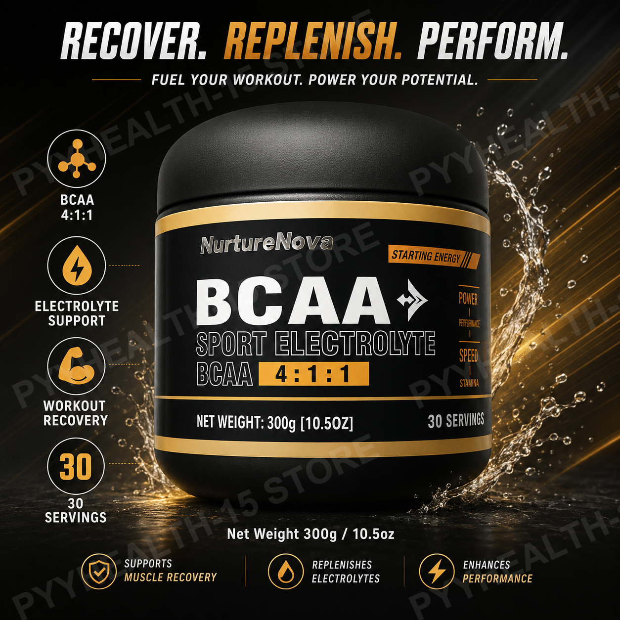 Bcaa Amino Acid Drink - NurtureNova BCAA 4:1:1 Amino Acid Powder