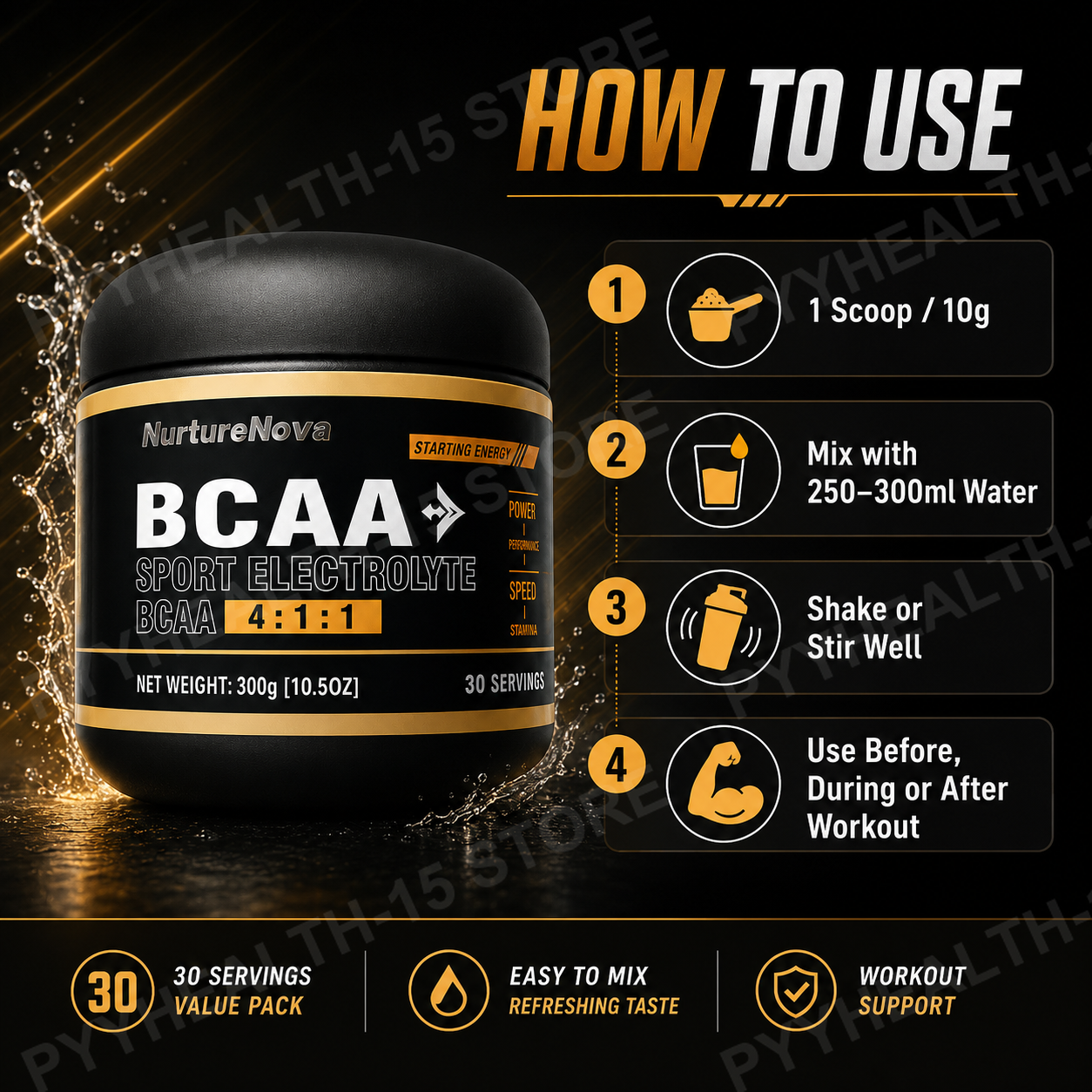 NurtureNova BCAA 4:1:1 Amino A - đánh giá và giá Bcaa Amino Acid Drink